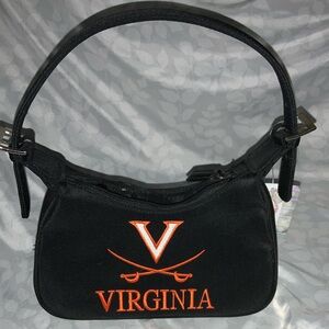 Vintage SANDOL NWT Virginia Cavaliers Licensed Purse with Zip Closure dead stock